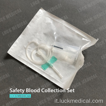 Safety Blood Collection Set 21g/23g con supporto